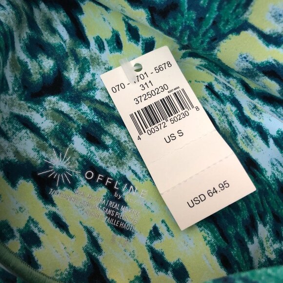 Offline By Aerie Real Me Xtra 7/8 Hi-Rise Legging Green/Blue Size S - Picture 4 of 5